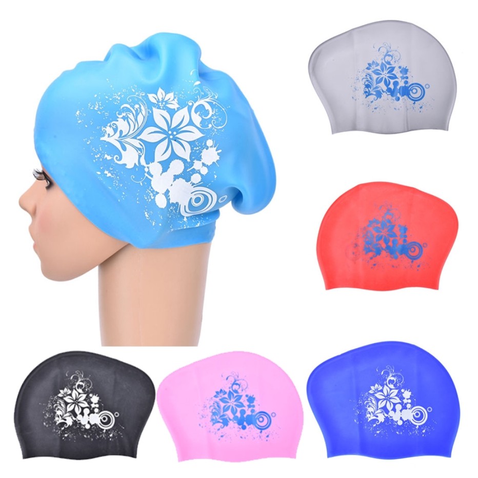 Aquatic Sports Cap - Silicone Swimming Cap for Long Hair