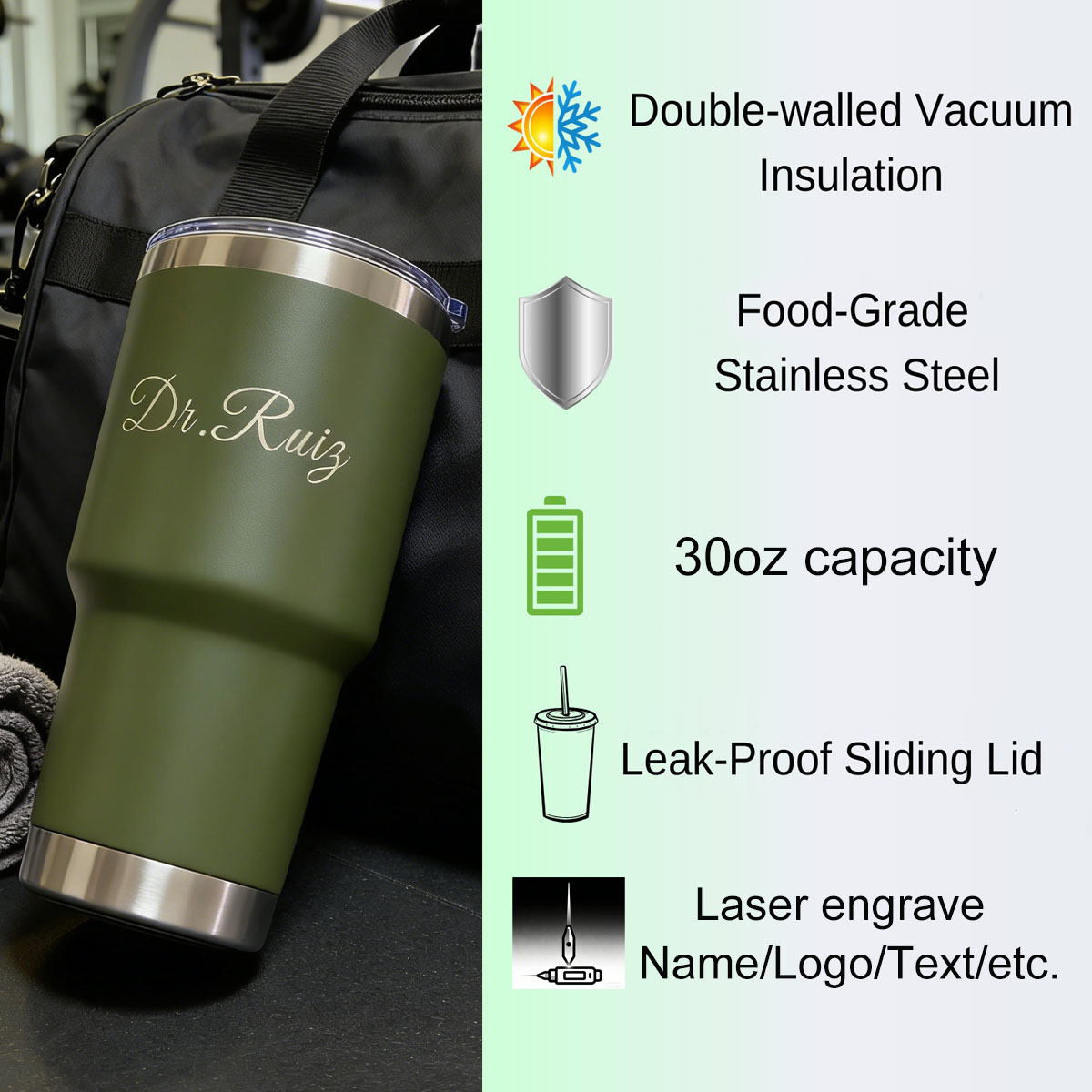 Custom Personalized 30 oz Vacu - Aquatic Gym ulasan dan harga