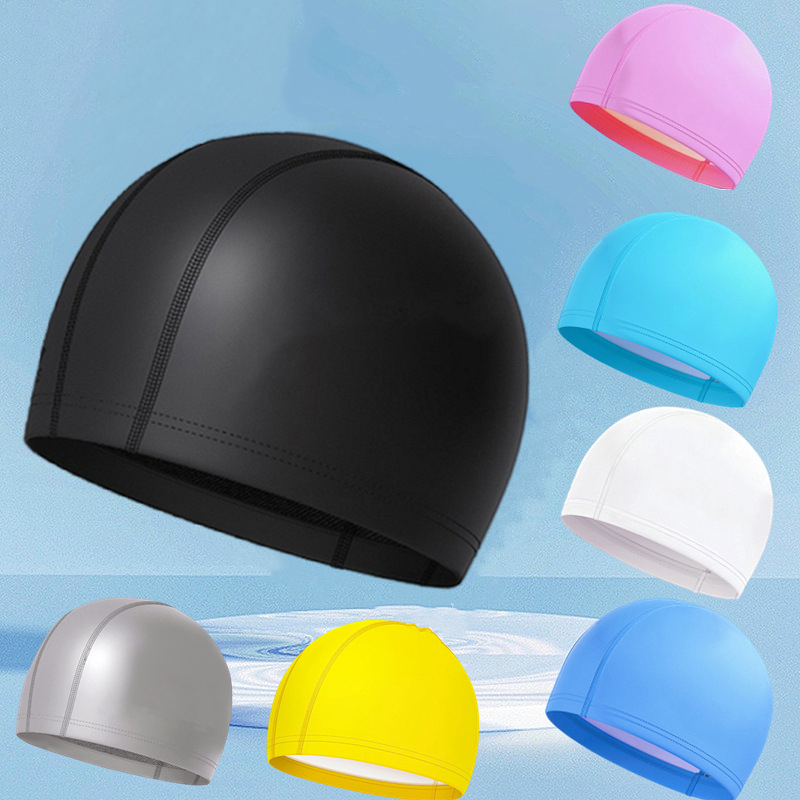 Waterproof PU Swimming Cap for - Aquatic Sports Cap ulasan dan harga