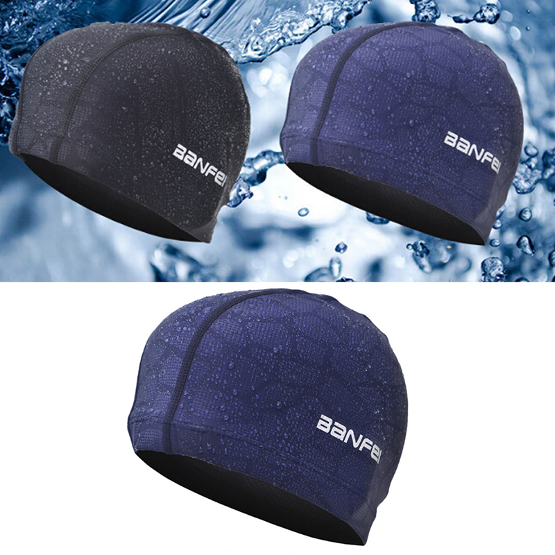 Fabric Swimming Cap Men Women  - Aquatic Sports Cap ulasan dan harga