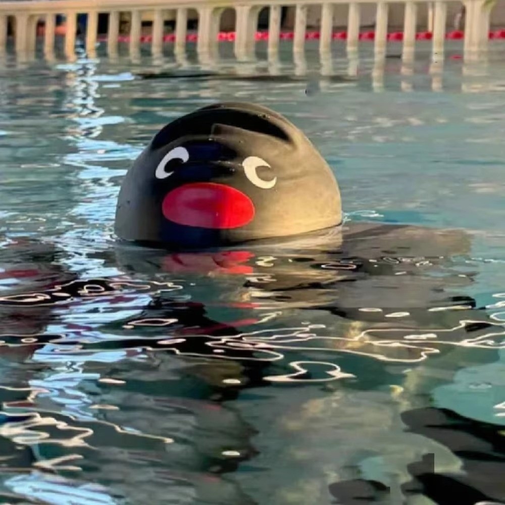 Cute Cartoon Elastic Penguin S - Aquatic Sports Cap ulasan dan harga
