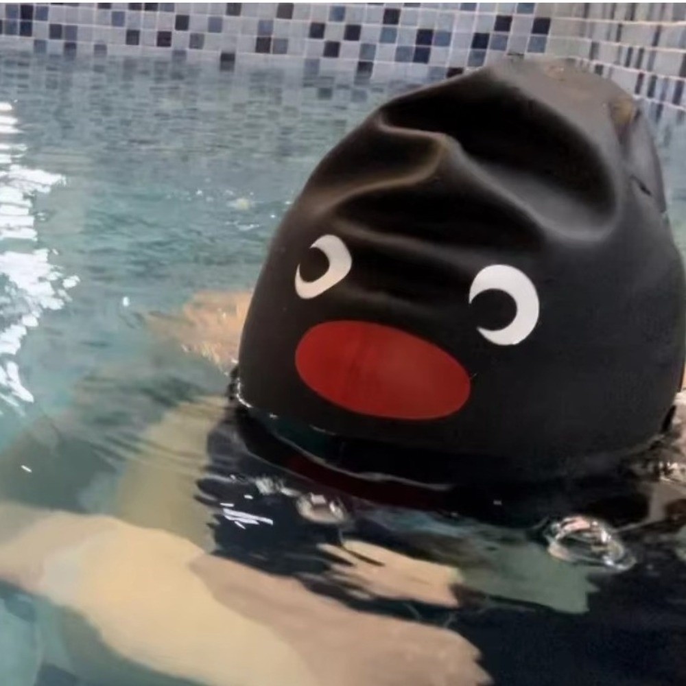 Cute Cartoon Elastic Penguin S - Aquatic Sports Cap ulasan dan harga