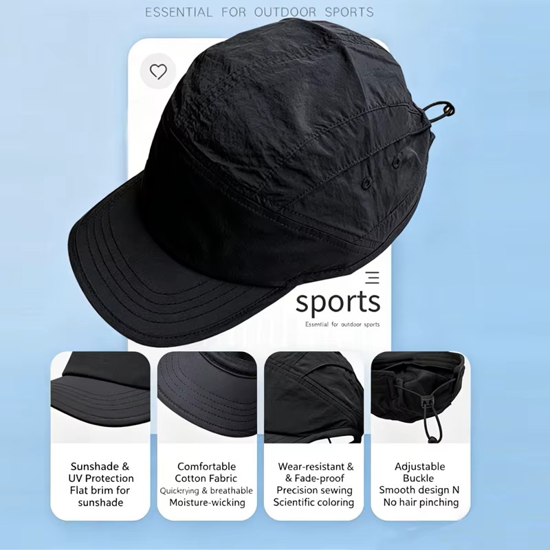 Unisex Quick-Dry Baseball Cap  - Aquatic Sports Cap ulasan dan harga