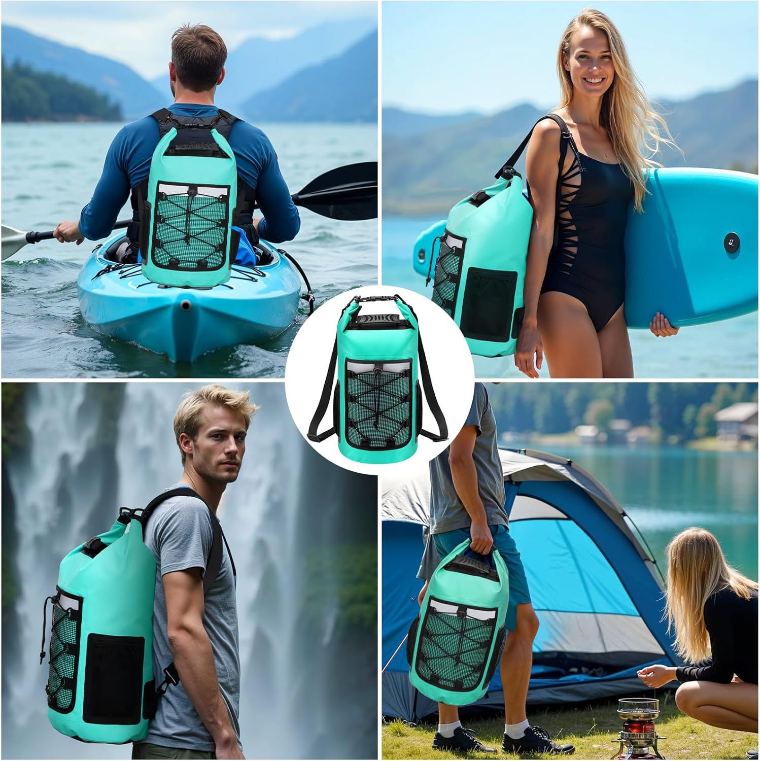 25L Waterproof Backpack Swimmi - Dry Bag Roll Top ulasan dan harga
