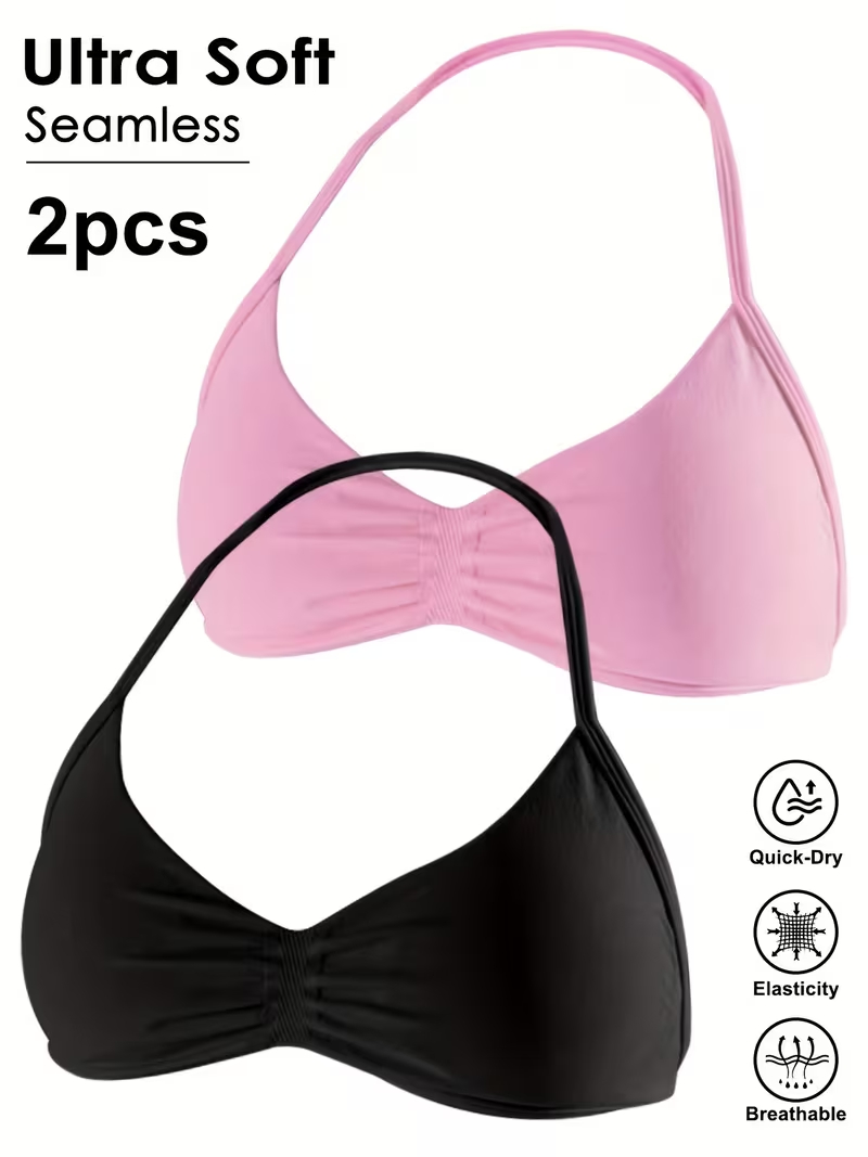 2pcs Seamless Sexy Open Back G - Aquatic Gym ulasan dan harga