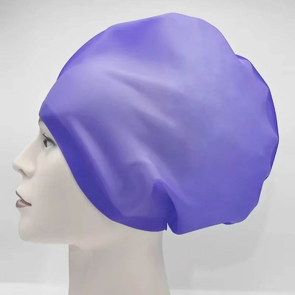 Elastic Silicone Swim Headgear - Aquatic Sports Cap ulasan dan harga